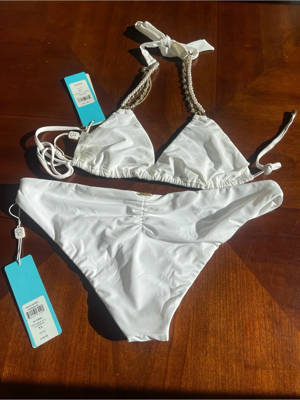 ON RESERVE FOR DIVADAR…NWT Pearl bikini set L TOP ONLY - Picture 7 of 9